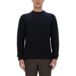 BRIONI Men's Ribbed Knit Crewneck Sweater Men BLACK Sweaters & Cardigans